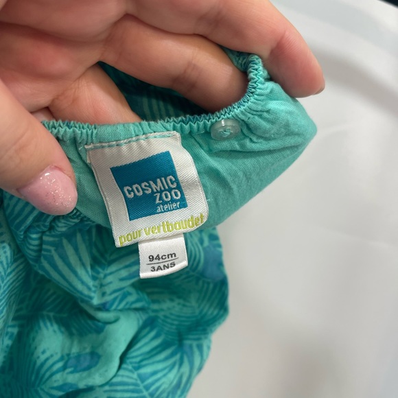 COSMIC ZOO • girls teal halter top size 8 - Picture 2 of 3